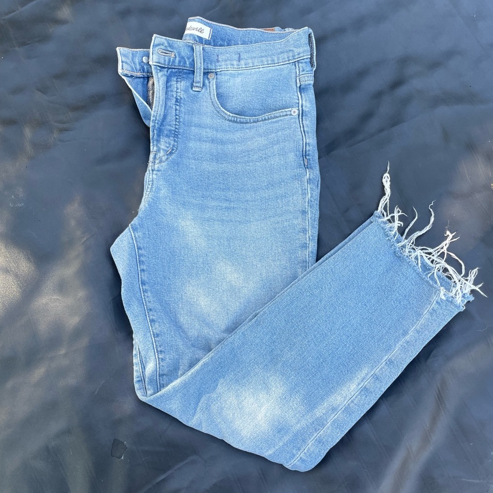 Madewell petite perfect vintage cut off crop jeans